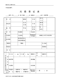 兵役登记表---社区范例培训资料.doc