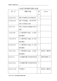 九年级下英语教学进度计划表培训讲学.doc