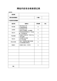 系统安全漏洞检查登记表.doc