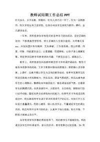 2021年教师试用期工作总结PPT.docx