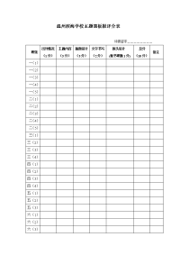 温州滨海学校主题黑板报评分表.doc