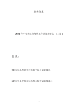 2019年小学班主任每周工作计划表精品(二篇).docx