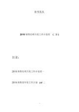 2019销售经理月度工作计划表(二篇).docx