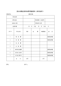 因公短期出国培训费用报销单（参考表样）.docx