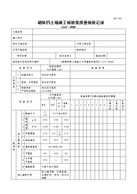 G2—41砌体挡土墙施工检验批质量检验记录.doc