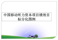 最新中国移动听力资本项目绩效目标分化图例课件PPT.ppt