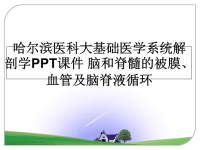 最新哈尔滨医科大基础医学系统解剖学PPT课件 脑和脊髓的被膜、血管及脑脊液循环课件PPT.ppt