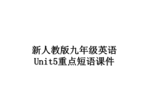 最新新人教版九年级英语Unit5重点短语课件课件PPT.ppt