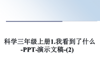 最新科学三年级上册1.我看到了什么-PPT-演示文稿-(2)课件PPT.ppt