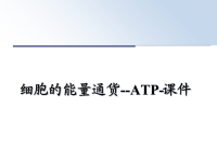 最新细胞的能量通货--ATP-课件PPT课件.ppt