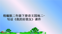 最新统编版二年级下册语文园地二-写话《我的好朋友》课件课件PPT.ppt