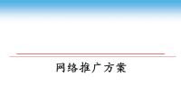 最新网络推广方案幻灯片.ppt