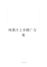 纯果汁上市推广方案.docx