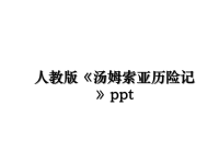 最新人教版《汤姆索亚历险记》ppt课件PPT.ppt