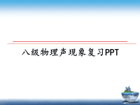 最新八级物理声现象复习PPT课件PPT.ppt