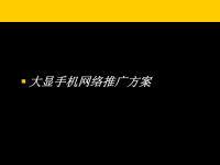 [精选]大显手机网络推广方案.pptx