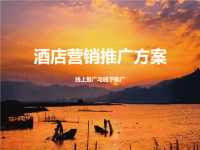 [精选]酒店营销推广方案线上推广与线下推广.pptx