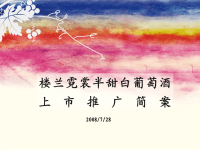 楼兰霓裳半甜白葡萄酒上市推广方案.pptx