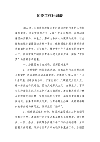 团委工作计划表.docx