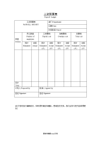 企业员工工资预算表.doc