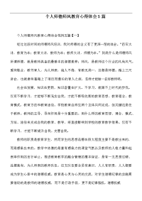 个人师德师风教育心得体会5篇.docx