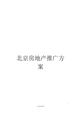 北京房地产推广方案