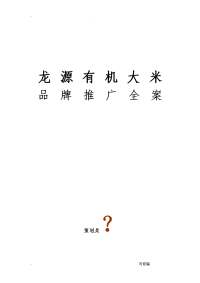 高端大米品牌推广方案