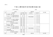 干部人事档案专项审核情况登记表