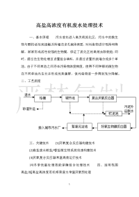 高盐高浓度有机废水处理技术