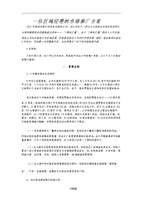 一位区域经理的市场推广方案