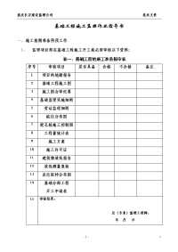 基础工程施工监理作业指导书