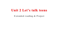 06 Unit 2 Extended reading & Project（译林牛津2020必修一）课件PPT