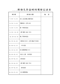 幼儿园一日作息时间安排表