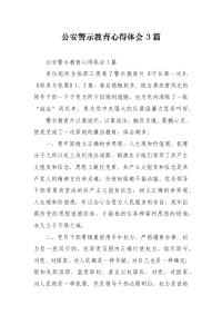 公安警示教育心得体会3篇