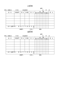 仓库管理表格大全汇总-仓库管理全套常用表格模板