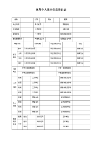 教师个人基本信息登记表