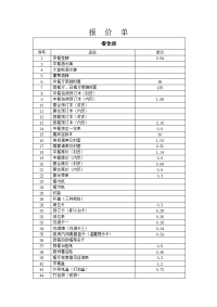 酒店报价单