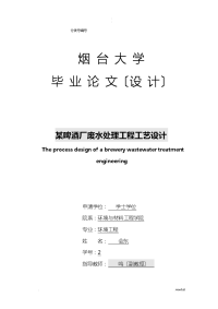 啤酒厂废水处理毕业设计论文