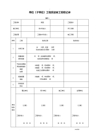 市政给排水管道检验批模板