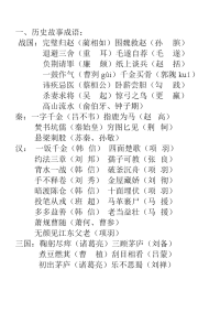 历史故事成语及主要人物123