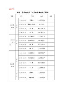 120周年校庆庆典日程安排表