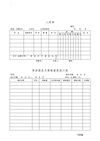 仓库管理表格出入库