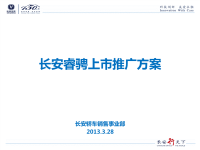 长安轿车睿骋上市推广方案