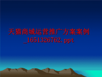 最新天猫商城运营推广方案案例_1651326762ppt课件