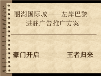 山东烟台丽湖国际城豪宅项目广告推广方案