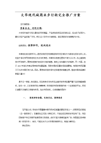 淮北大华现代城商业步行街完全推广方案
