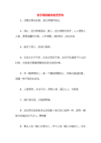 关于感恩励志名言警句x