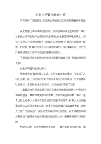 安全文明警示教育心得x