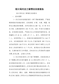 统计局约法三章情况自查报告