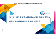 2020-2026全球及中国高尔夫球车和新能源汽车行业发展现状调研及投资前景分析报告